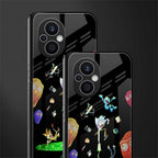 rick and morty amoled back phone cover | glass case for oppo f21 pro 5g