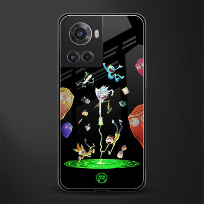 rick and morty amoled back phone cover | glass case for oneplus 10r 5g