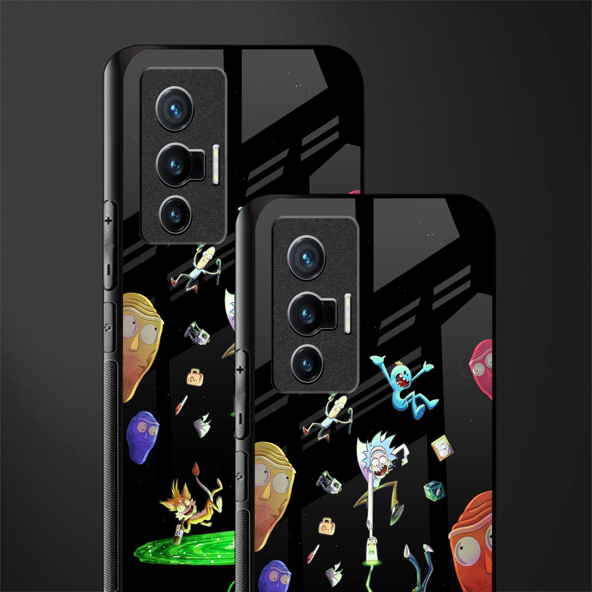 rick and morty amoled glass case for vivo x70 image-2