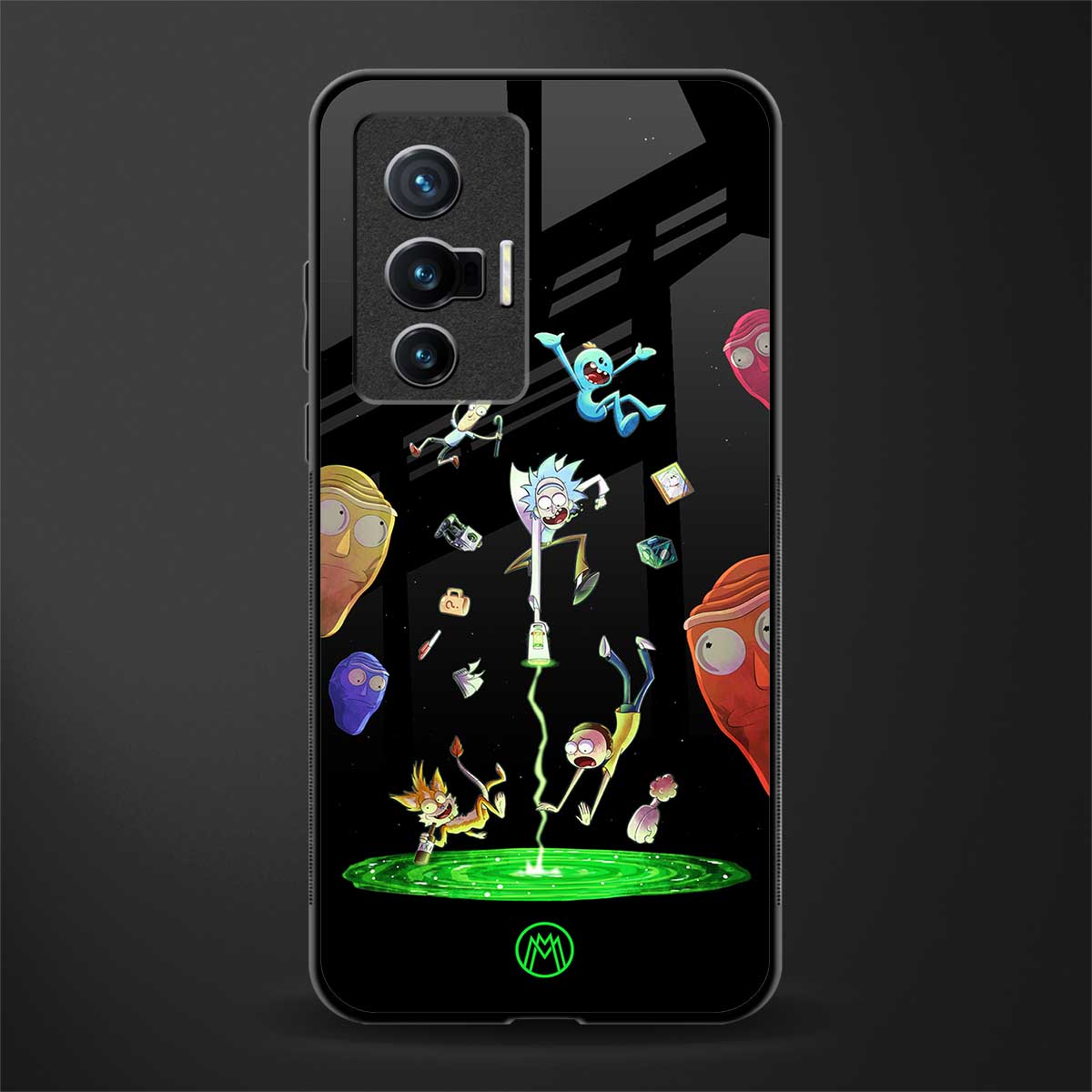 rick and morty amoled glass case for vivo x70 image