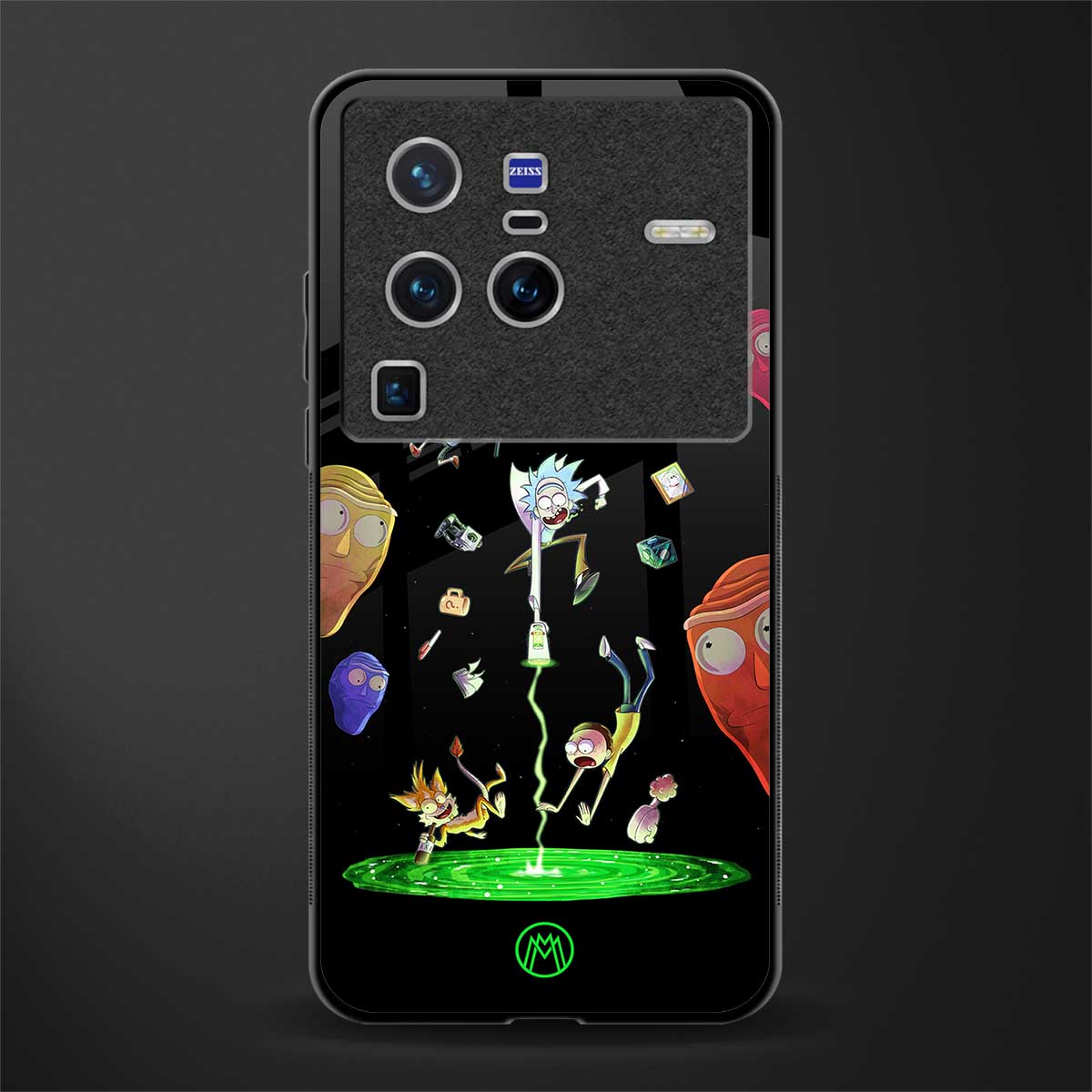 rick and morty amoled glass case for vivo x80 pro 5g image
