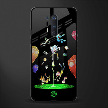 rick and morty amoled glass case for oneplus 8 pro image