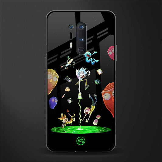 rick and morty amoled glass case for oneplus 8 pro image