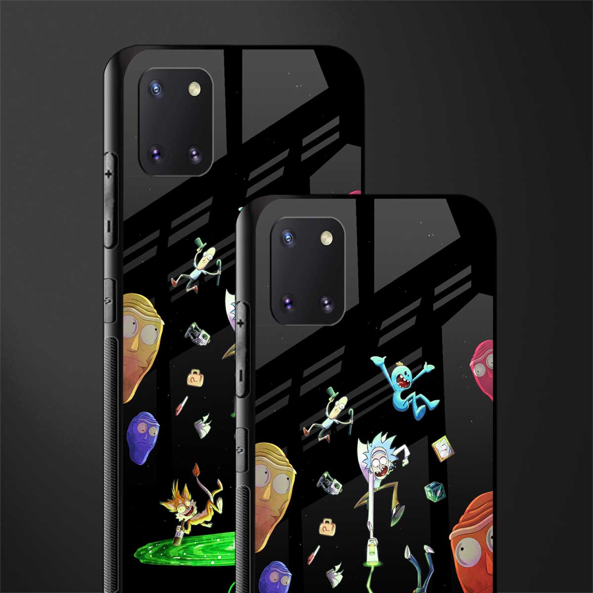 rick and morty amoled glass case for samsung a81 image-2