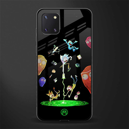 rick and morty amoled glass case for samsung a81 image
