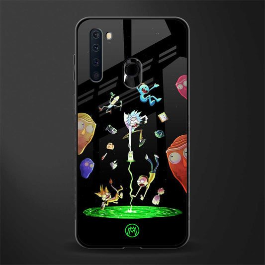 rick and morty amoled glass case for samsung a21 image