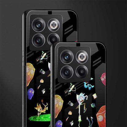 rick and morty amoled back phone cover | glass case for oneplus 10t