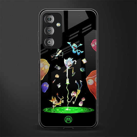 rick and morty amoled back phone cover | glass case for samsung galaxy f23 5g