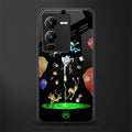 rick and morty amoled back phone cover | glass case for vivo v25 pro 5g