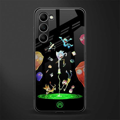rick and morty amoled glass case for phone case | glass case for samsung galaxy s23