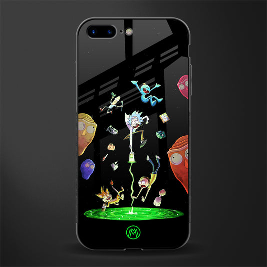 rick and morty amoled glass case for iphone 8 plus image