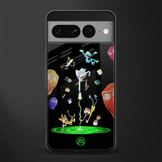 rick and morty amoled back phone cover | glass case for google pixel 7 pro