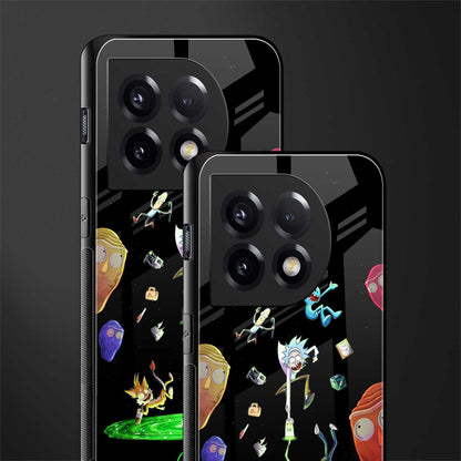 rick and morty amoled back phone cover | glass case for oneplus 11
