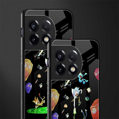 rick and morty amoled back phone cover | glass case for oneplus 11r