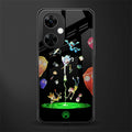 rick and morty amoled back phone cover | glass case for oneplus nord ce 3 lite
