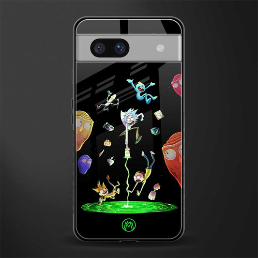 rick and morty amoled back phone cover | glass case for Google Pixel 7A