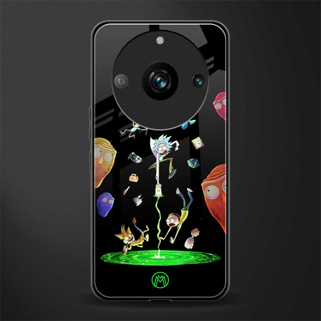 rick and morty amoled back phone cover | glass case for realme 11 pro 5g