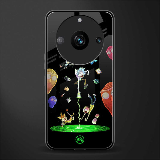 rick and morty amoled back phone cover | glass case for realme 11 pro 5g