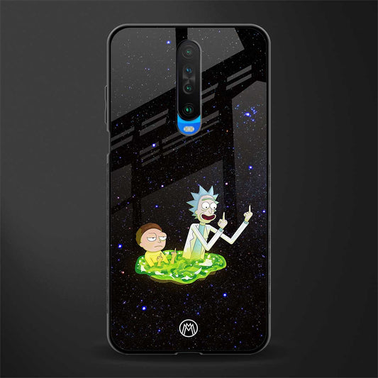 rick and morty fo aesthetic glass case for poco x2 image
