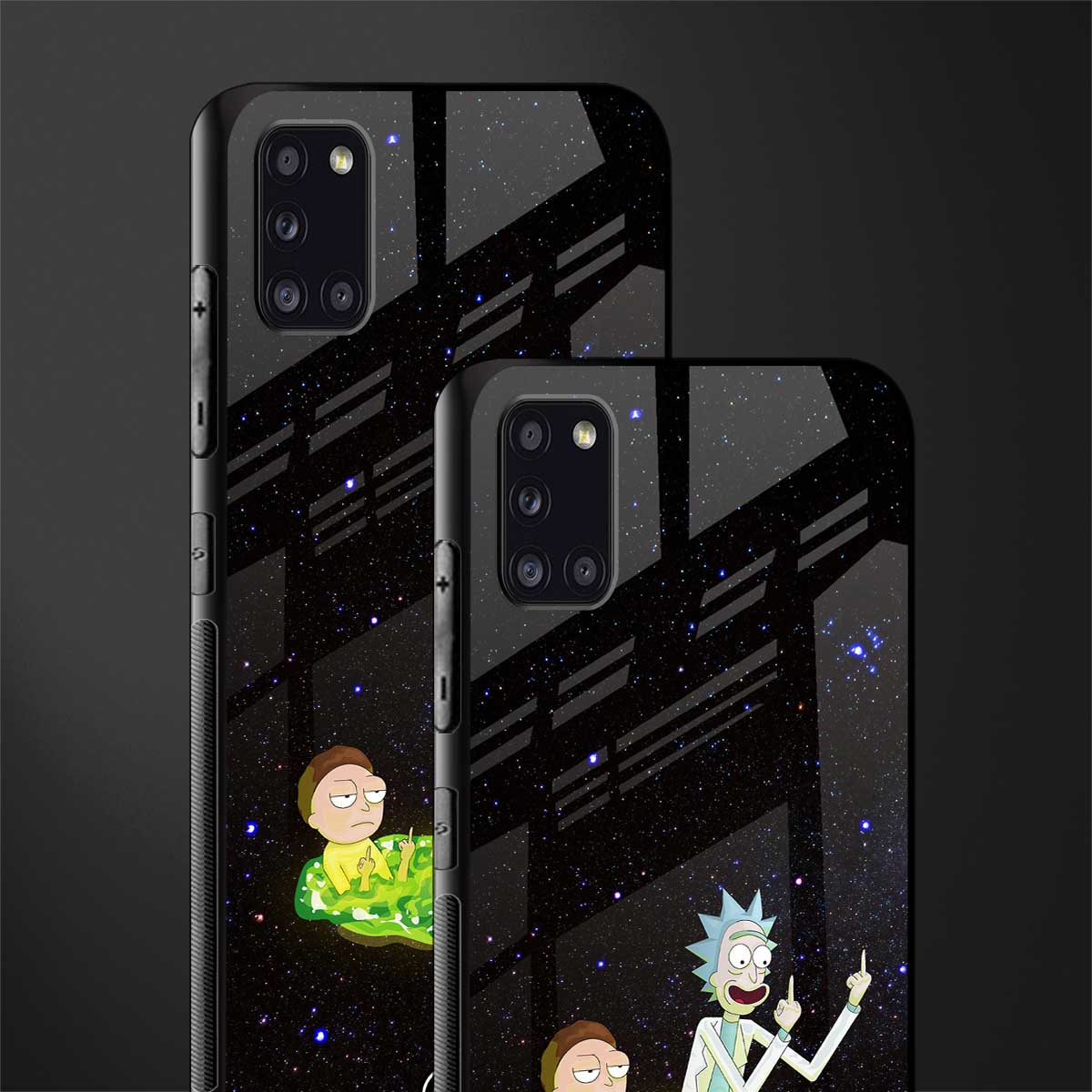 rick and morty fo aesthetic glass case for samsung galaxy a31 image-2
