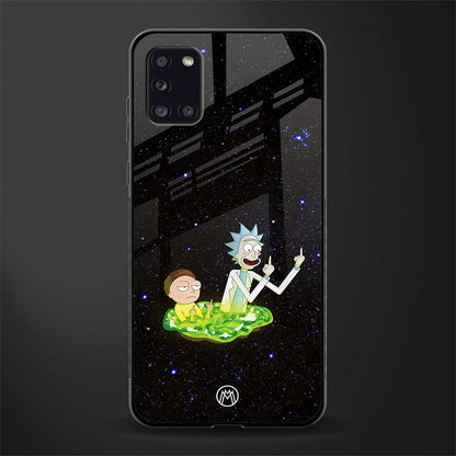 rick and morty fo aesthetic glass case for samsung galaxy a31 image