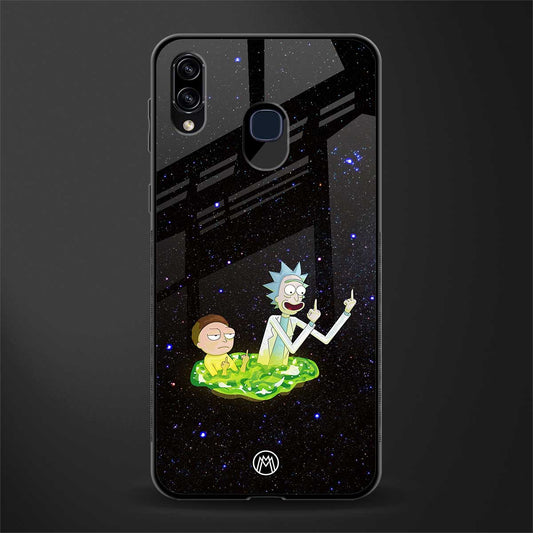 rick and morty fo aesthetic glass case for samsung galaxy a20 image