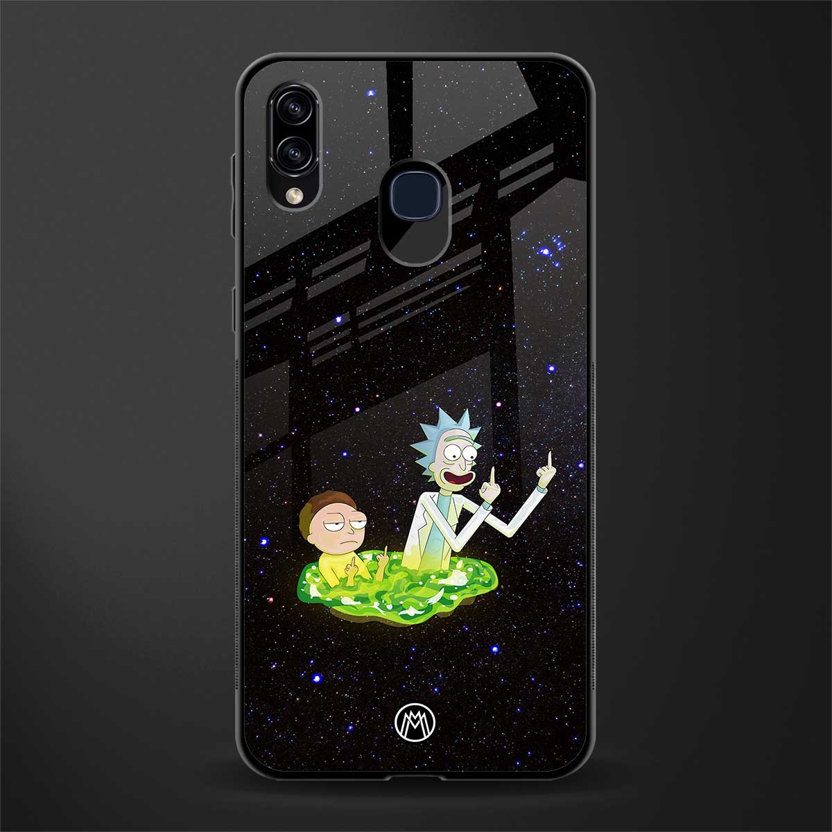 rick and morty fo aesthetic glass case for samsung galaxy m10s image