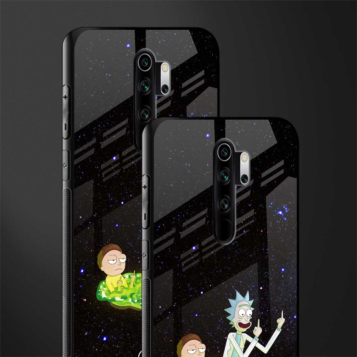 rick and morty fo aesthetic glass case for redmi note 8 pro image-2