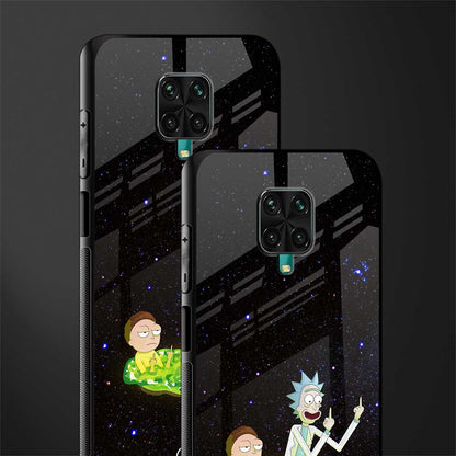 rick and morty fo aesthetic glass case for redmi note 9 pro image-2