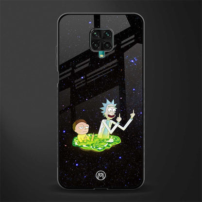 rick and morty fo aesthetic glass case for redmi note 9 pro max image