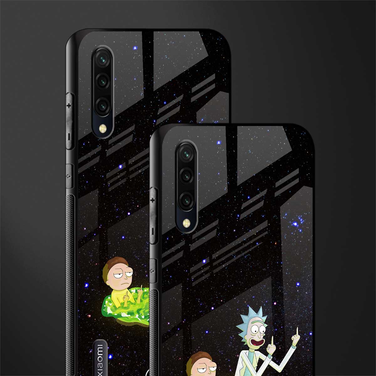 rick and morty fo aesthetic glass case for mi a3 redmi a3 image-2