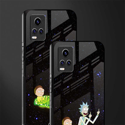 rick and morty fo aesthetic back phone cover | glass case for vivo y73