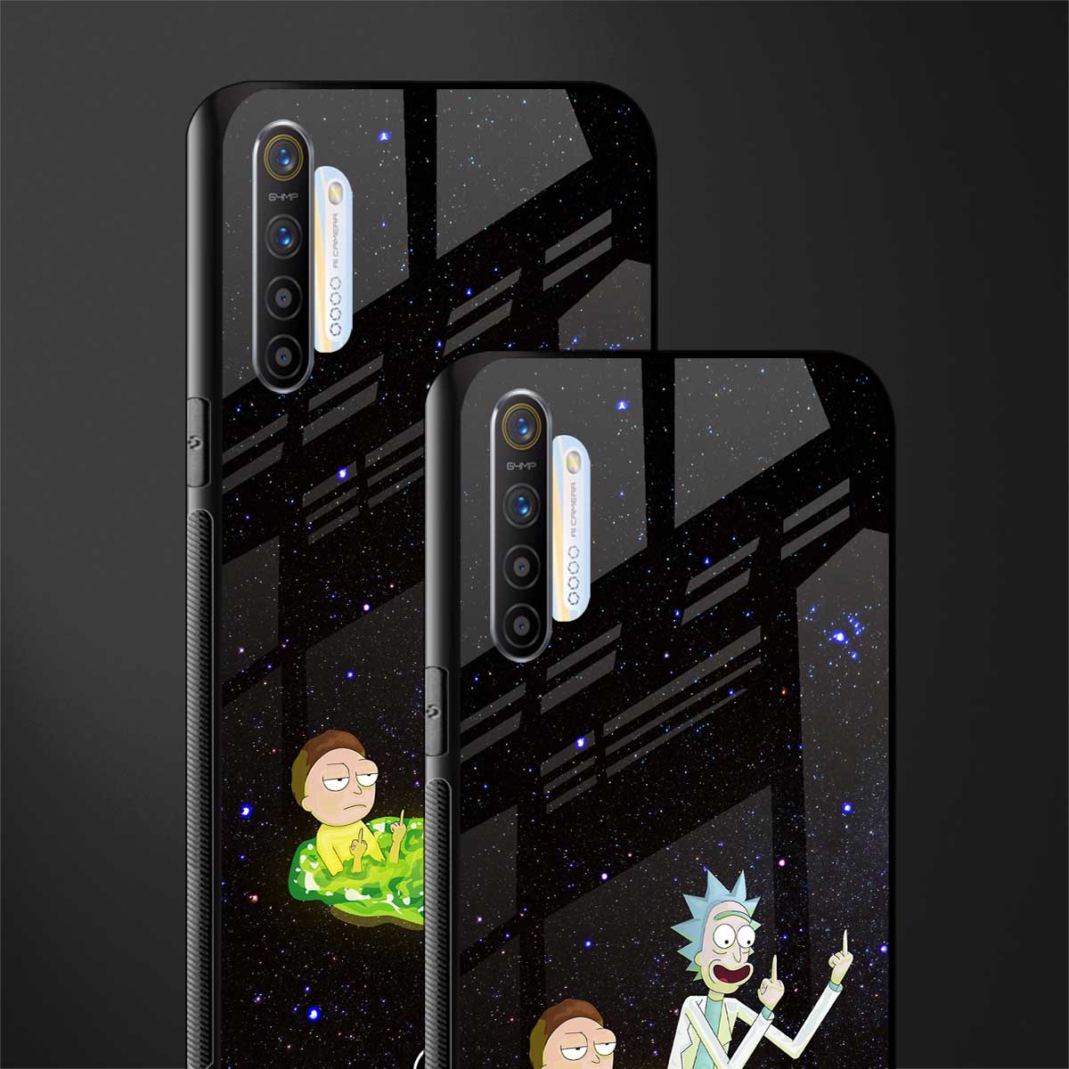 rick and morty fo aesthetic glass case for realme xt image-2
