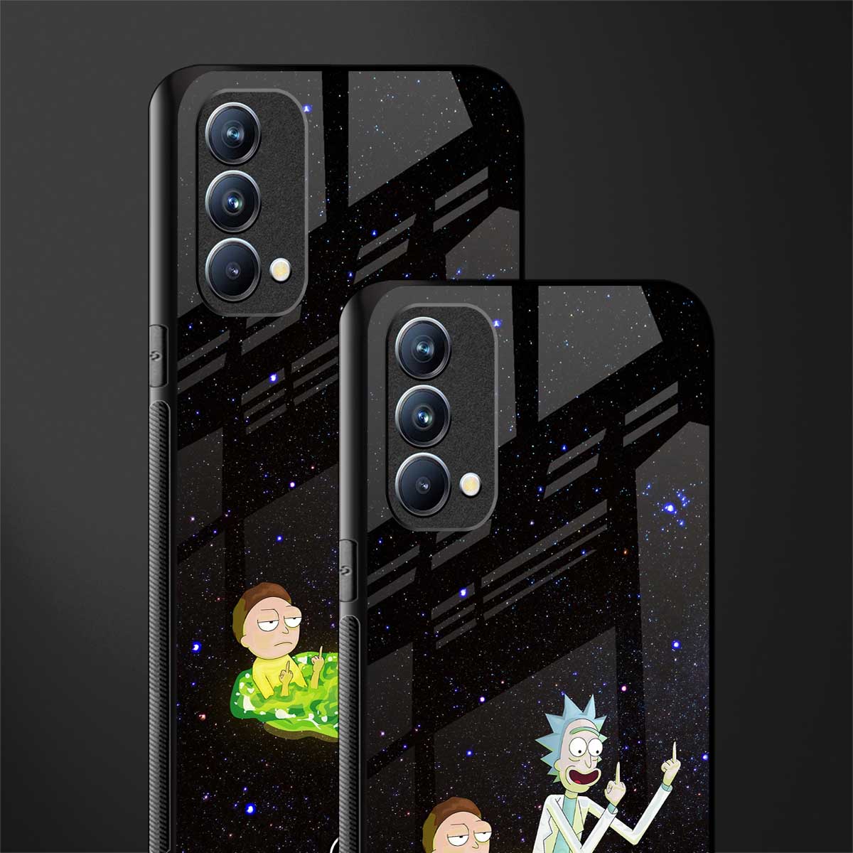 rick and morty fo aesthetic glass case for oppo f19 image-2