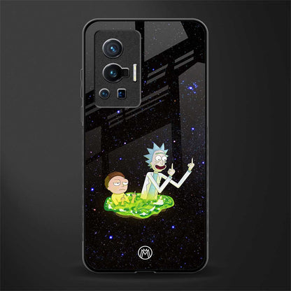 rick and morty fo aesthetic glass case for vivo x70 pro image