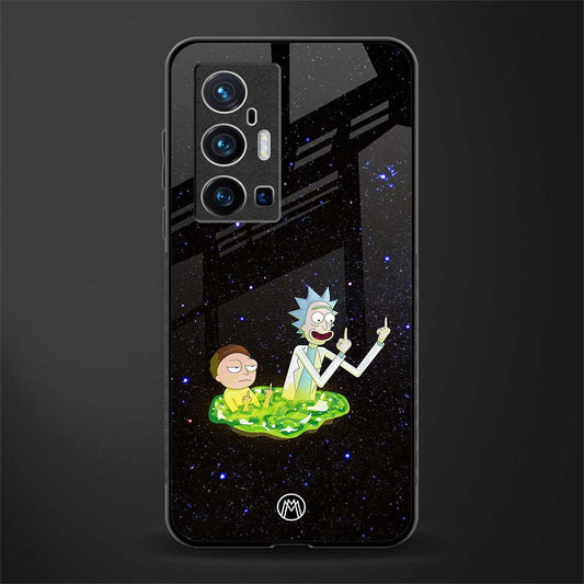 rick and morty fo aesthetic glass case for vivo x70 pro plus image