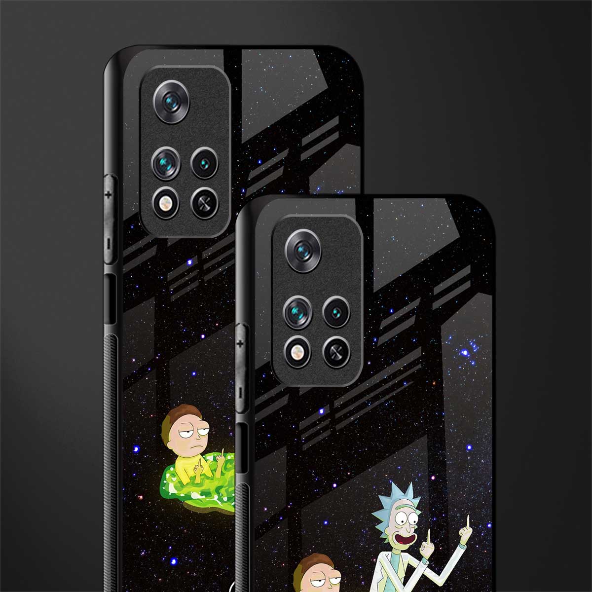 rick and morty fo aesthetic glass case for poco m4 pro 5g image-2