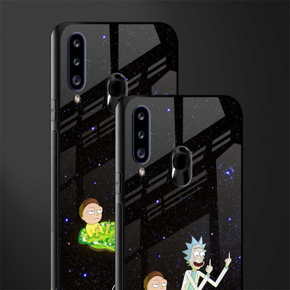 rick and morty fo aesthetic glass case for samsung galaxy a20s image-2