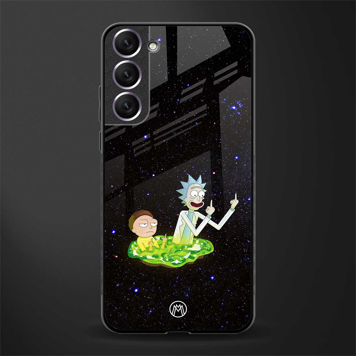 rick and morty fo aesthetic glass case for samsung galaxy s22 plus 5g image