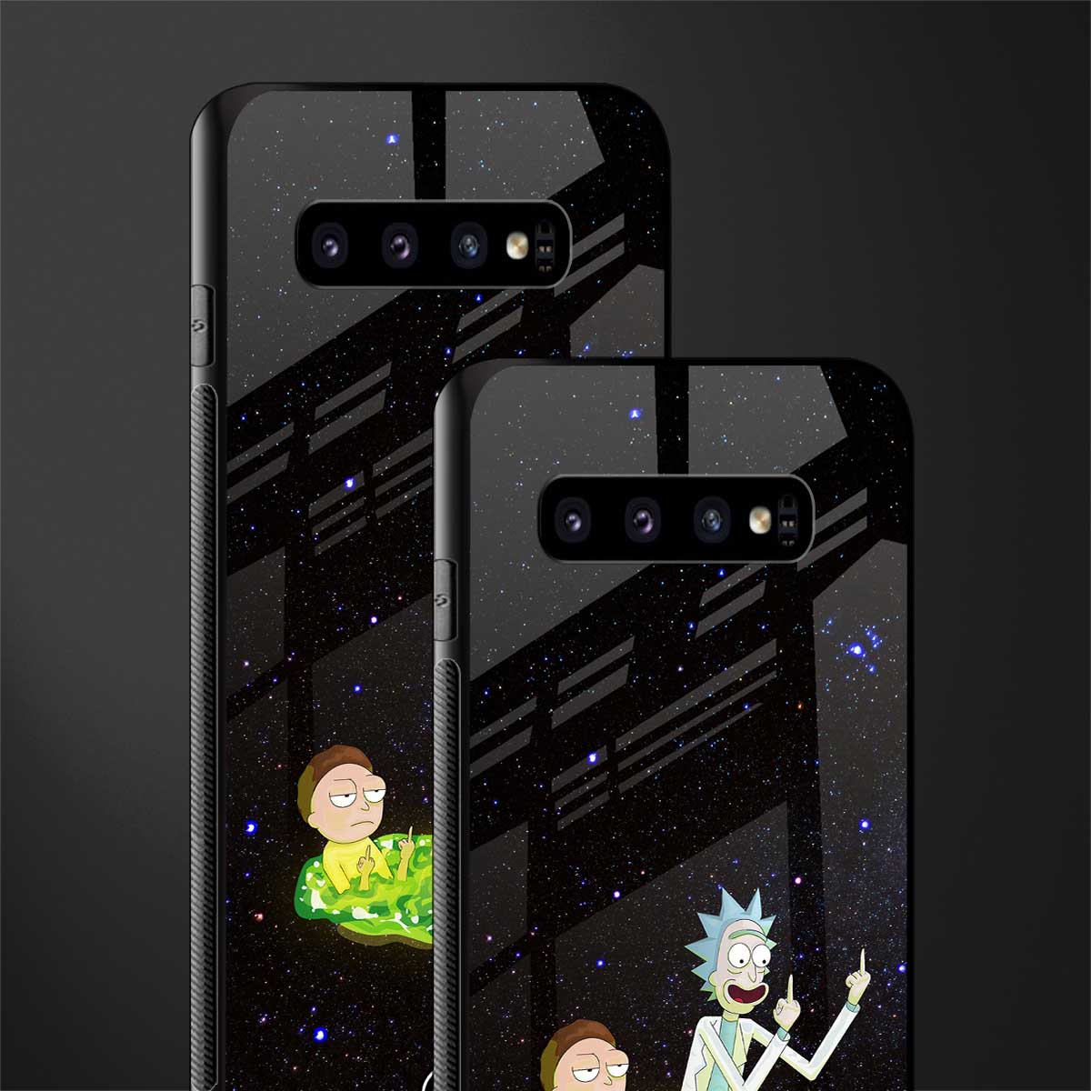 rick and morty fo aesthetic glass case for samsung galaxy s10 image-2