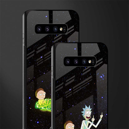 rick and morty fo aesthetic glass case for samsung galaxy s10 image-2