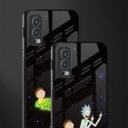 rick and morty fo aesthetic glass case for oneplus nord 2 5g image-2