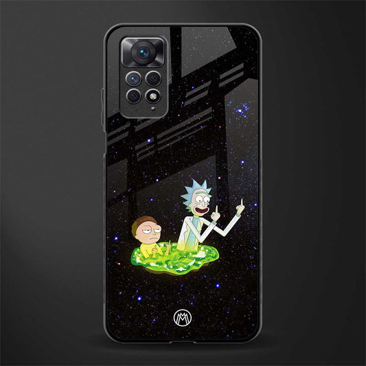 rick and morty fo aesthetic glass case for redmi note 11 pro image