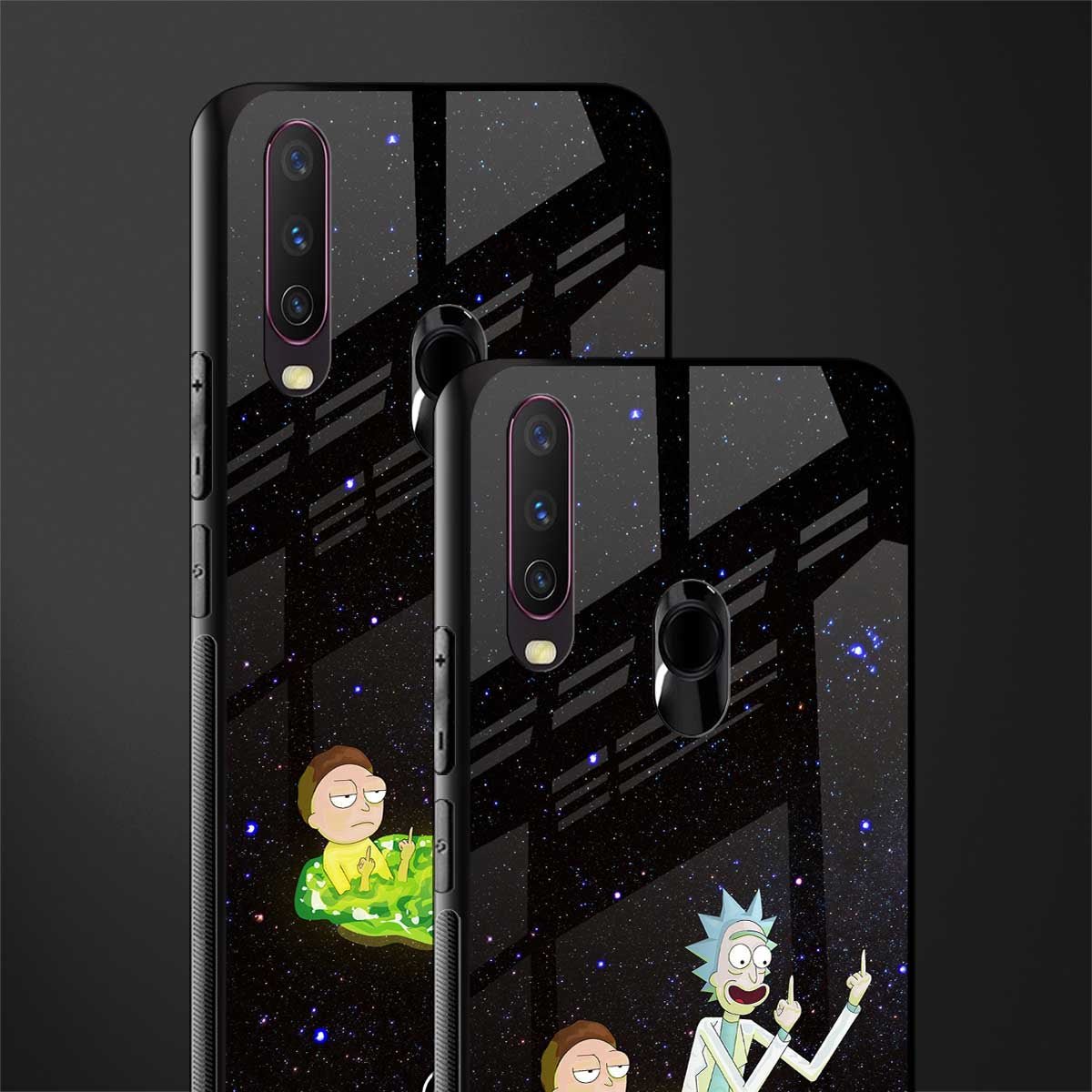 rick and morty fo aesthetic glass case for vivo y15 image-2