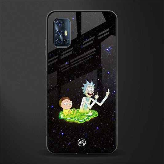 rick and morty fo aesthetic glass case for vivo v17 image