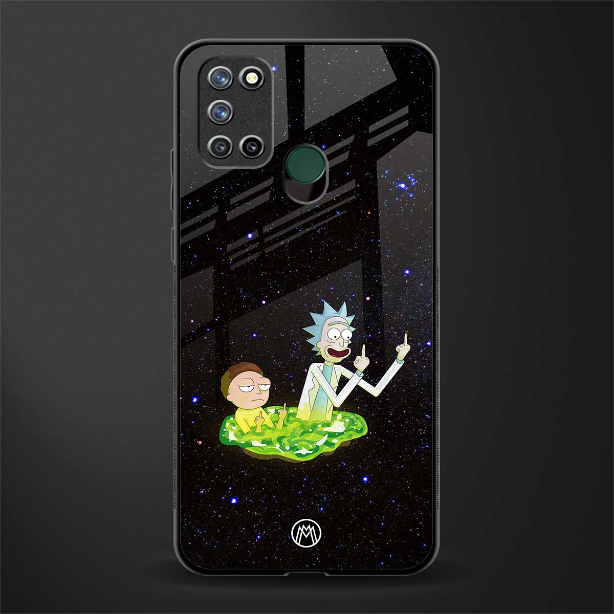 rick and morty fo aesthetic glass case for realme 7i image