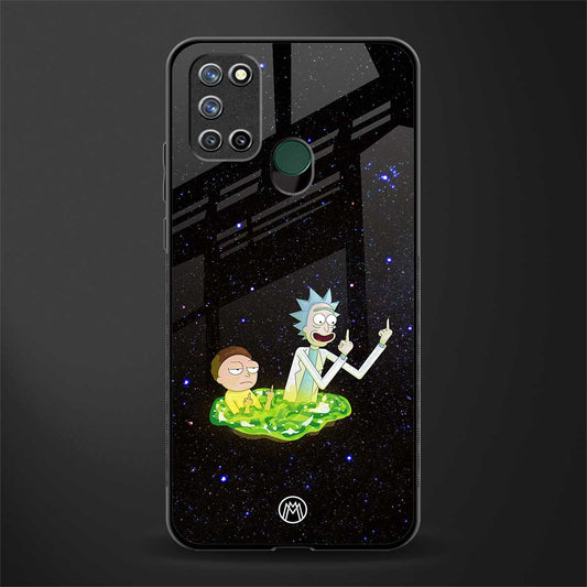 rick and morty fo aesthetic glass case for realme 7i image