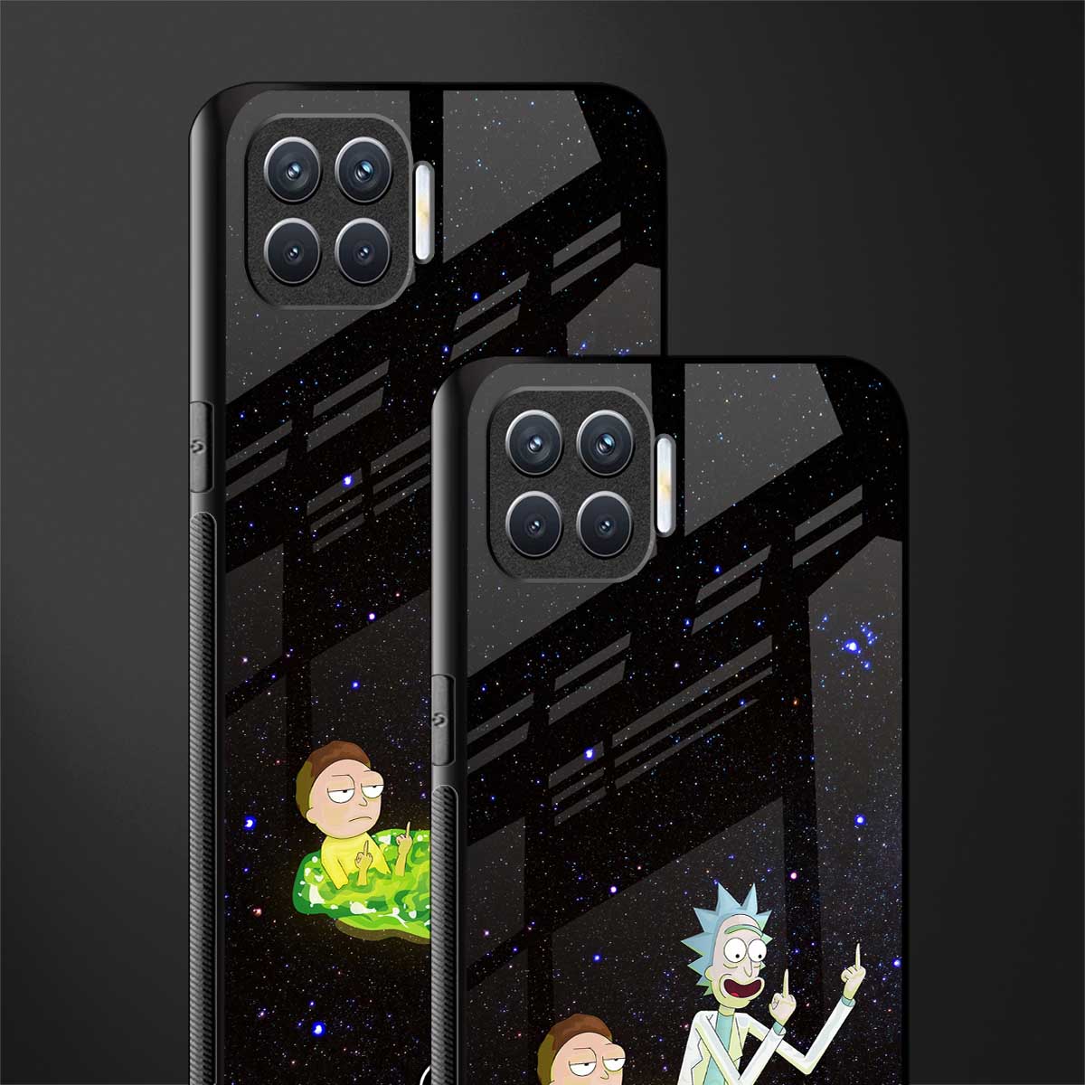 rick and morty fo aesthetic glass case for oppo f17 image-2
