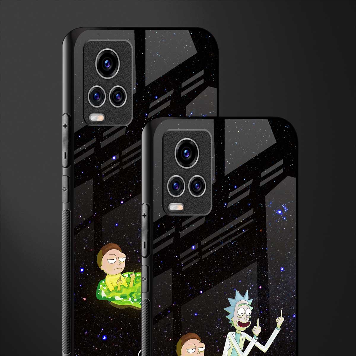 rick and morty fo aesthetic glass case for vivo v20 pro image-2