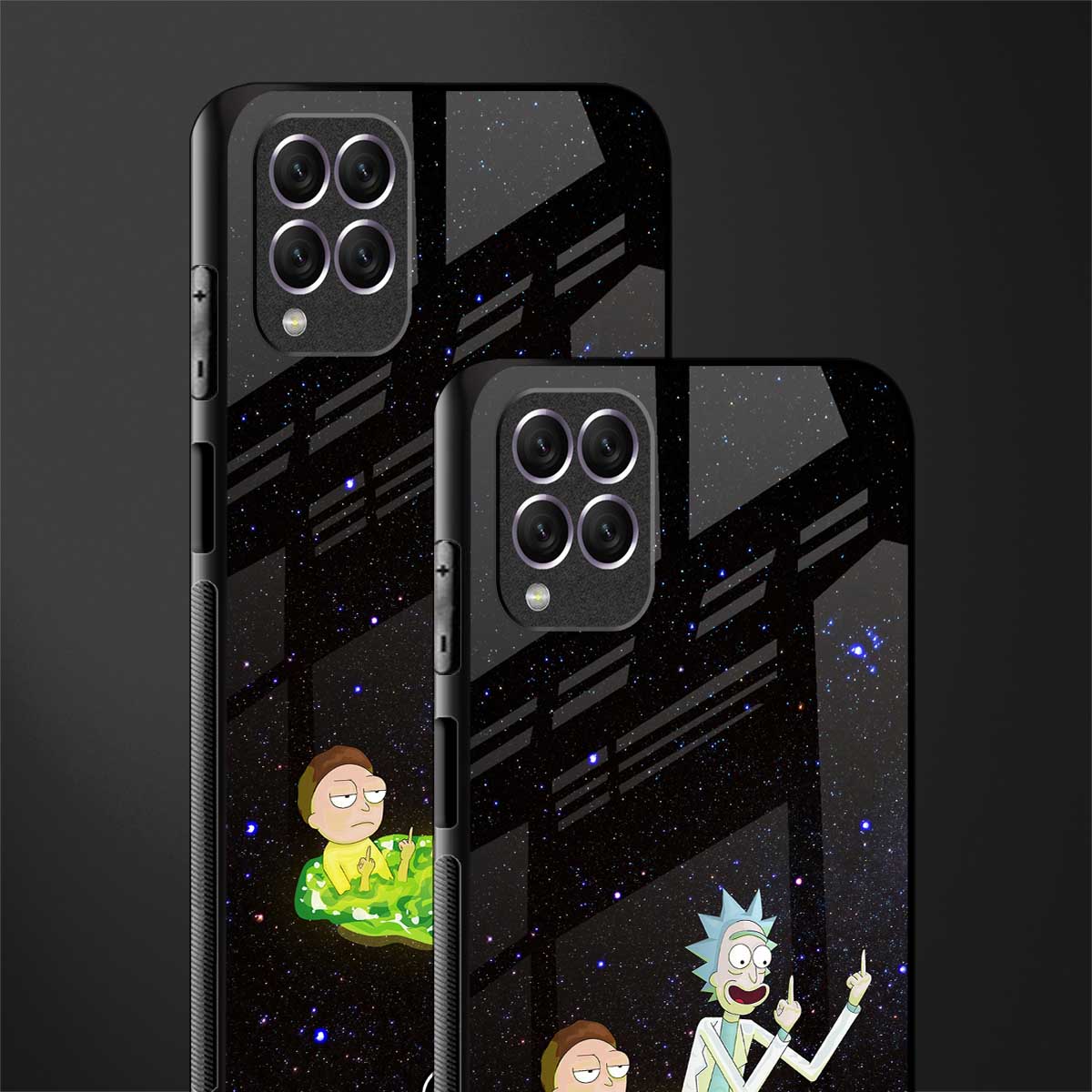 rick and morty fo aesthetic glass case for samsung galaxy f62 image-2